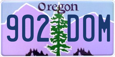 OR license plate 902DOM