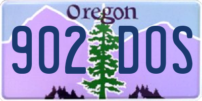 OR license plate 902DOS