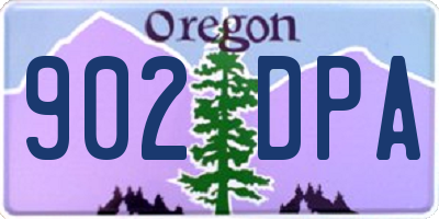 OR license plate 902DPA