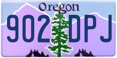OR license plate 902DPJ