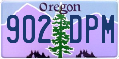 OR license plate 902DPM