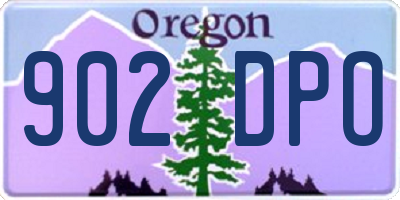 OR license plate 902DPO