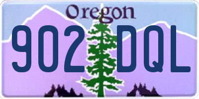 OR license plate 902DQL