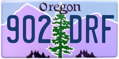 OR license plate 902DRF