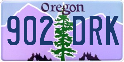 OR license plate 902DRK