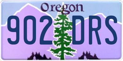 OR license plate 902DRS