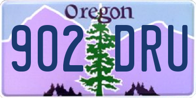 OR license plate 902DRU