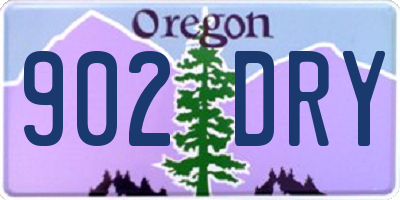 OR license plate 902DRY