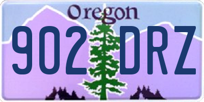 OR license plate 902DRZ