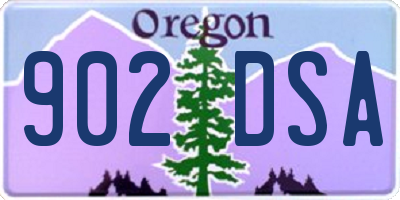 OR license plate 902DSA