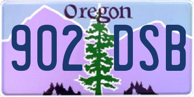 OR license plate 902DSB