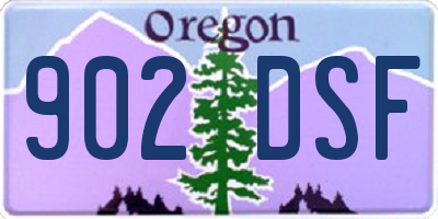 OR license plate 902DSF