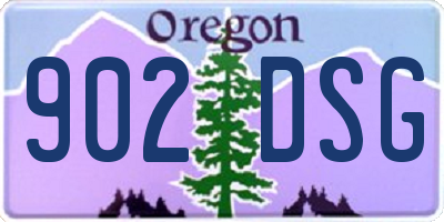 OR license plate 902DSG