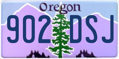 OR license plate 902DSJ