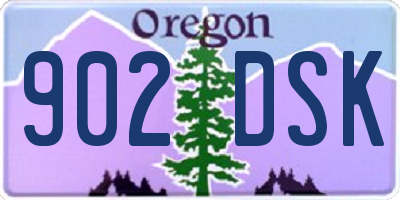 OR license plate 902DSK