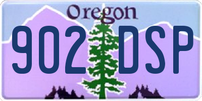 OR license plate 902DSP