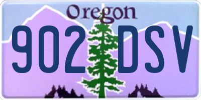 OR license plate 902DSV