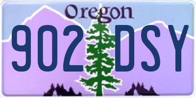 OR license plate 902DSY
