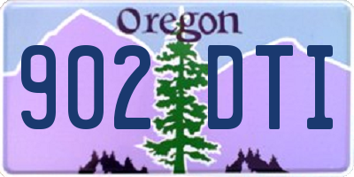 OR license plate 902DTI