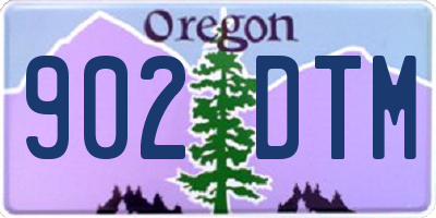 OR license plate 902DTM