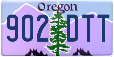 OR license plate 902DTT