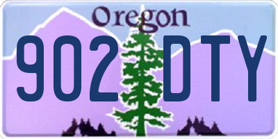 OR license plate 902DTY