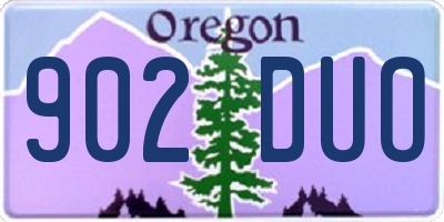 OR license plate 902DUO