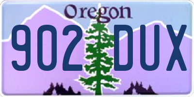 OR license plate 902DUX