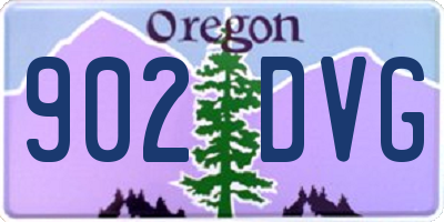 OR license plate 902DVG