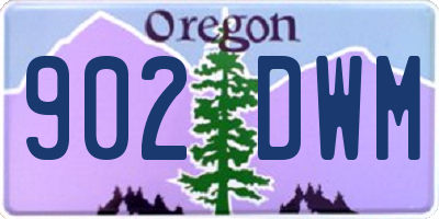 OR license plate 902DWM