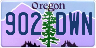 OR license plate 902DWN