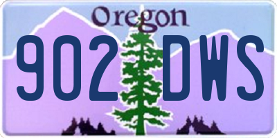 OR license plate 902DWS