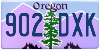 OR license plate 902DXK