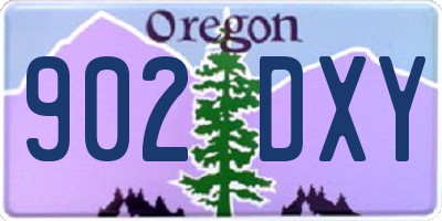 OR license plate 902DXY
