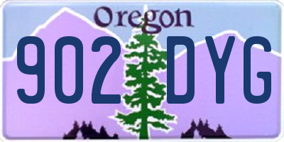 OR license plate 902DYG