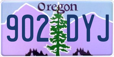 OR license plate 902DYJ