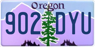 OR license plate 902DYU