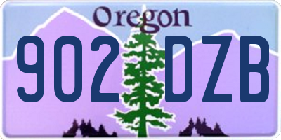 OR license plate 902DZB