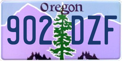 OR license plate 902DZF