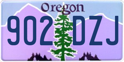 OR license plate 902DZJ