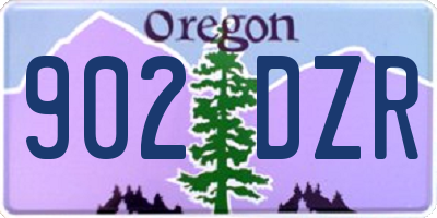 OR license plate 902DZR