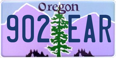 OR license plate 902EAR