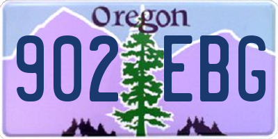 OR license plate 902EBG