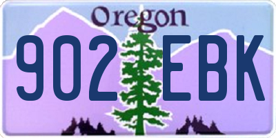 OR license plate 902EBK