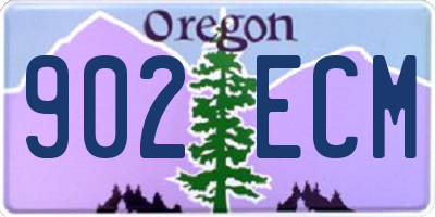 OR license plate 902ECM