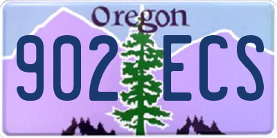 OR license plate 902ECS
