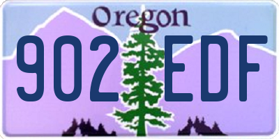 OR license plate 902EDF