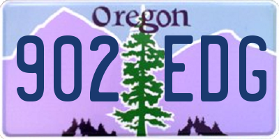 OR license plate 902EDG