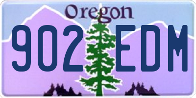 OR license plate 902EDM