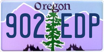 OR license plate 902EDP